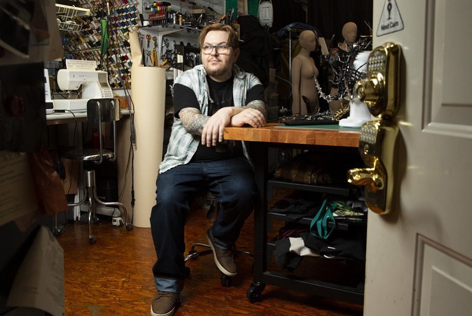 Lance Victor Moore in the studio